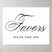 Elegante Favoriten Schwarzes Skript | Horizontale Poster (Vorne)