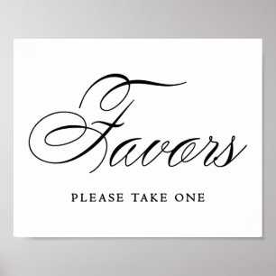 Elegante Favoriten Schwarzes Skript   Horizontale  Poster