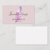 Elegante Feather Business Card Visitenkarte (Vorne/Hinten)