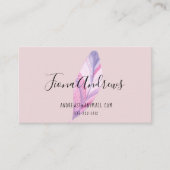Elegante Feather Business Card Visitenkarte (Vorderseite)