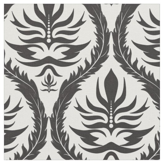 Elegante Feather Damask Fabric Stoff (Nahaufnahme)