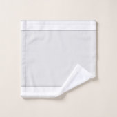 Elegante Feathers auf Silbergrau und Weiß Badhandtuch Set (Waschlappen)