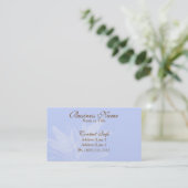 Elegante Feathers Business Cards Visitenkarte (Stehend Vorderseite)