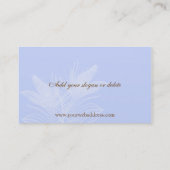 Elegante Feathers Business Cards Visitenkarte (Rückseite)