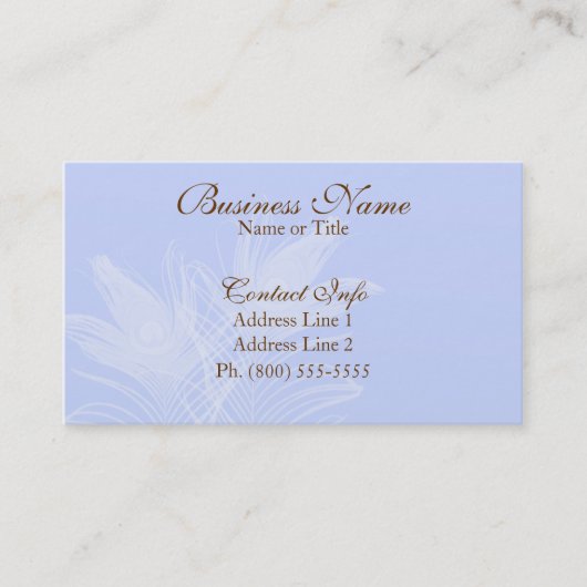 Elegante Feathers Business Cards Visitenkarte (Vorderseite)
