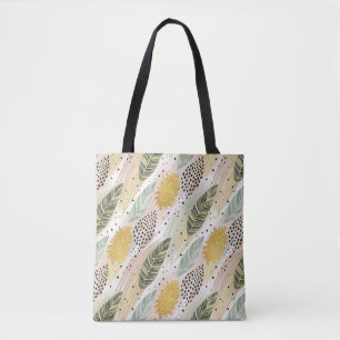 Elegante Feder & Abstrakter Pinselstrich Nahtlos Tasche