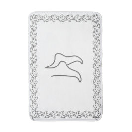 Elegante Feet Bathmat mit dekorativer Grenze Badematte