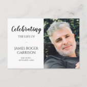 Elegante Feier der Lebensgebet-Karte mit Foto Begleitkarte (Vorderseite)