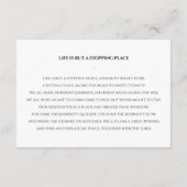 Elegante Feier der Lebensgebet-Karte mit Foto Begleitkarte (Rückseite)