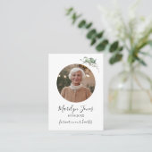 Elegante Feier der Lebensgebet-Karten Visitenkarte (Stehend Vorderseite)