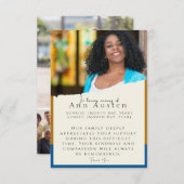 Elegante Feier der Lebenskarte Dankeskarte (Vorne/Hinten)