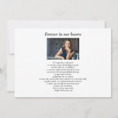 Elegante Feier des Fotos des Lebens Gedicht Einladung (Rückseite)