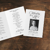 Elegante Feier des Leben-Begräbnis-Programms Programm