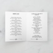 Elegante Feier des Leben-Begräbnis-Programms Programm (Innenseite)