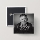 Elegante Feier-des-Lebens-Foto-Bestattung Button (Vorne & Hinten)