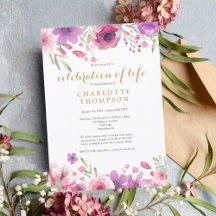 Elegante Feier des Lebens Rosa Aquarell Floral