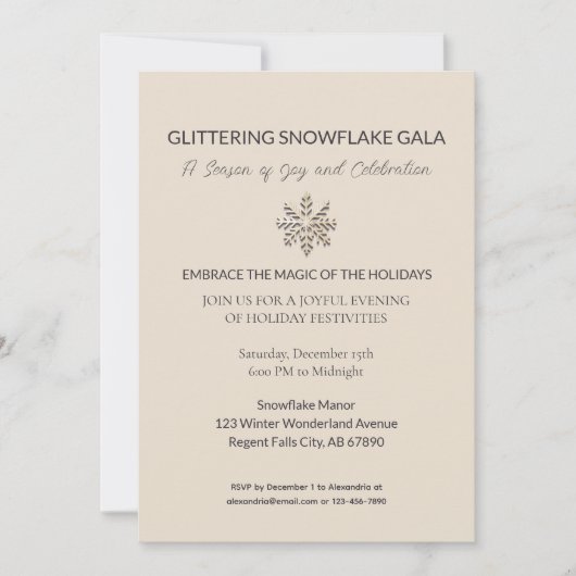 Elegante Feier Einladung (Vorderseite)