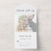 Elegante Feier mit der Hochzeitsempfehlung des Fot All In One Einladung (Innen Boden)