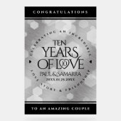 Elegante Feier zum 10. Geburtstag von Zinn Acrylschild (Vorderseite)