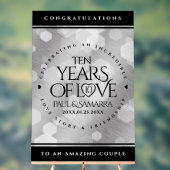 Elegante Feier zum 10. Geburtstag von Zinn Acrylschild (Neutral)