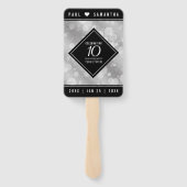 Elegante Feier zum 10. Geburtstag von Zinn Fächer (Rückseite)