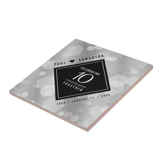 Elegante Feier zum 10. Geburtstag von Zinn Fliese (Seite)