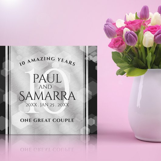 Elegante Feier zum 10. Geburtstag von Zinn Leinwanddruck