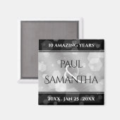 Elegante Feier zum 10. Geburtstag von Zinn Magnet (Vorderseite/Rückseite)