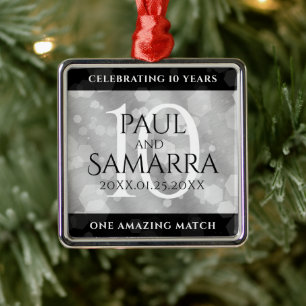 Elegante Feier zum 10. Geburtstag von Zinn Ornament Aus Metall