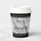 Elegante Feier zum 10. Geburtstag von Zinn Pappbecher (Rückseite)