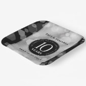 Elegante Feier zum 10. Geburtstag von Zinn Pappteller (Gewinkelt)