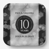 Elegante Feier zum 10. Geburtstag von Zinn Pappteller (Vorderseite)