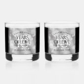 Elegante Feier zum 10. Geburtstag von Zinn Whiskyglas (Rückseite)