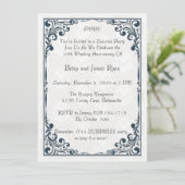 Elegante Feier zum 10. Jahrestag Einladung (Stehend Vorderseite)