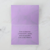 Elegante Feier zum 12. Geburtstag der Seidenhochze Dankeskarte (Innenseite)