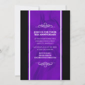 Elegante Feier zum 12. Geburtstag der Seidenhochze Einladung (Rückseite)