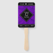 Elegante Feier zum 12. Geburtstag der Seidenhochze Fächer (Rückseite)