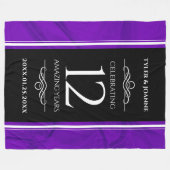 Elegante Feier zum 12. Geburtstag der Seidenhochze Fleecedecke (Vorderseite (Horizontal))