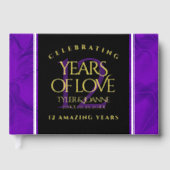 Elegante Feier zum 12. Geburtstag der Seidenhochze Gästebuch (Vorderseite)