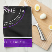 Elegante Feier zum 12. Geburtstag der Seidenhochze Geschirrtuch (Viertel Falte)