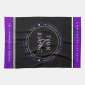 Elegante Feier zum 12. Geburtstag der Seidenhochze Geschirrtuch (Horizontal)