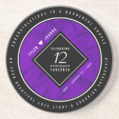 Elegante Feier zum 12. Geburtstag der Seidenhochze Getränkeuntersetzer (Vorne)