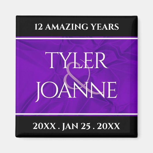 Elegante Feier zum 12. Geburtstag der Seidenhochze Magnet (Vorne)