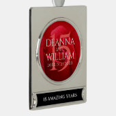 Elegante Feier zum 15. Rose Banner-Ornament Silber (Rechts)