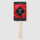 Elegante Feier zum 15. Rose Fächer (Vorderseite)