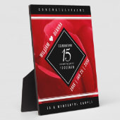 Elegante Feier zum 15. Rose Fotoplatte (Seite)