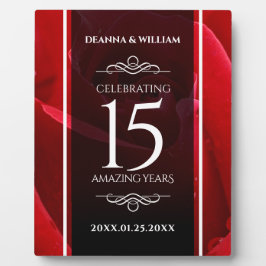 Elegante Feier zum 15. Rose Fotoplatte