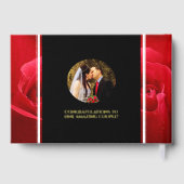 Elegante Feier zum 15. Rose Gästebuch (Rückseite)