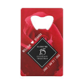 Elegante Feier zum 15. Rose Geldbeutel Flaschenöffner (Rückseite)