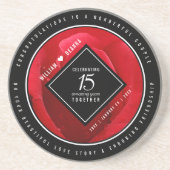 Elegante Feier zum 15. Rose Getränkeuntersetzer (Vorne)